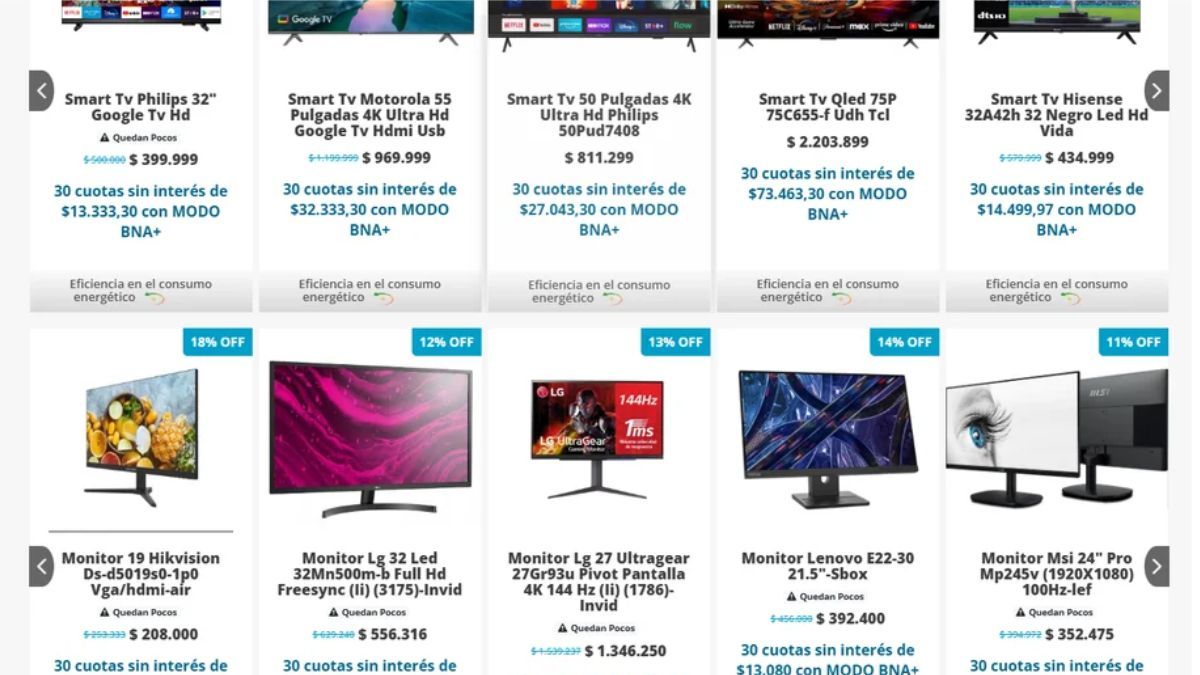 Algunos de los artículos destacados en promoción. Algunos de los artículos destacados en promoción.