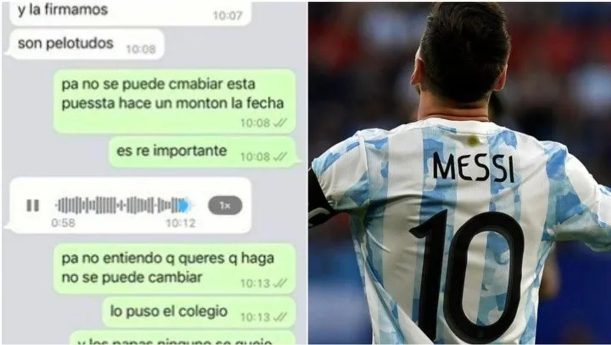Invitó a su papá a un acto el día del partido de Argentina y su respuesta se hizo viral