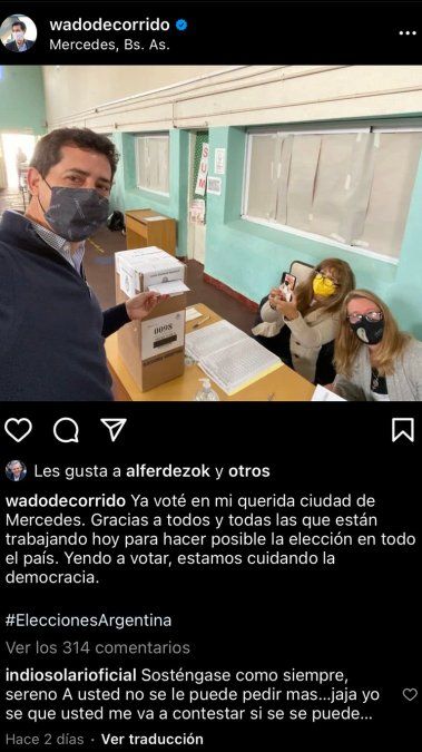 El Indio Solari respaldó al Gobierno Nacional, tras la derrota en las Paso 2021.