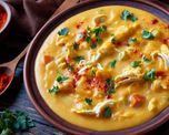 La receta rápida de sopa de calabaza y pollo con curry y miel, ideal para el invierno. La receta rápida de sopa de calabaza y pollo con curry y miel, ideal para el invierno.