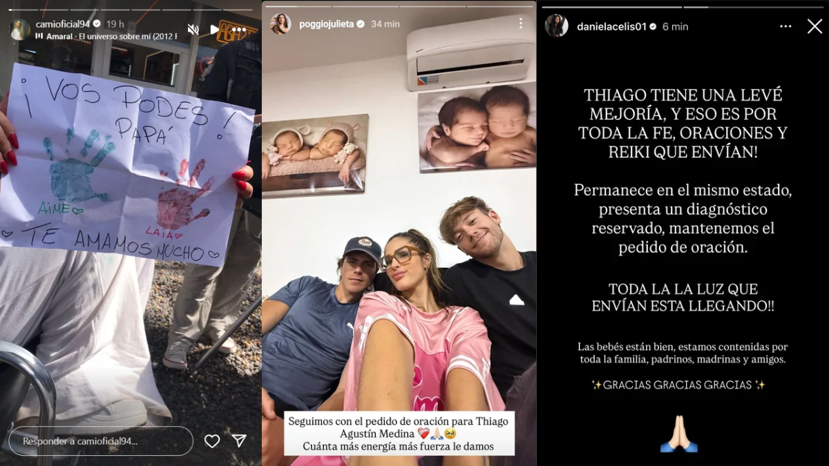 El mensaje de apoyo de las hijas de Thiago Medina. El mensaje de apoyo de las hijas de Thiago Medina.