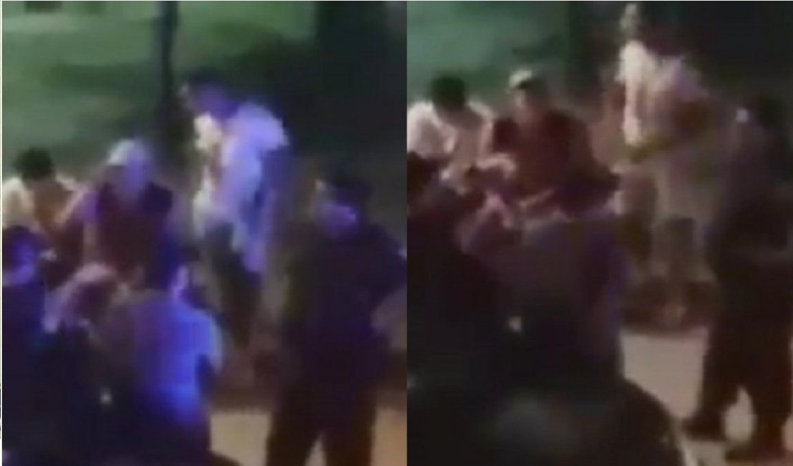 Llamó a la Policía porque unos chicos hacían ruido en una plaza y el oficial se puso a beber con ellos
