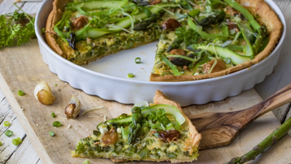 Tarta de espárragos sin gluten de Maru Botana: receta fácil y deliciosa