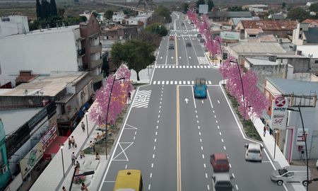Así se verá desde Santo Tomé el ingreso a los puentes cuando estén terminadas las obras. Así se verá desde Santo Tomé el ingreso a los puentes cuando estén terminadas las obras.