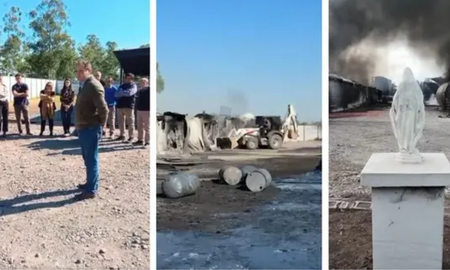 milagro en el bracho: una imagen de la virgen quedo intacta tras el incendio total de una fabrica milagro en el bracho: una imagen de la virgen quedo intacta tras el incendio total de una fabrica