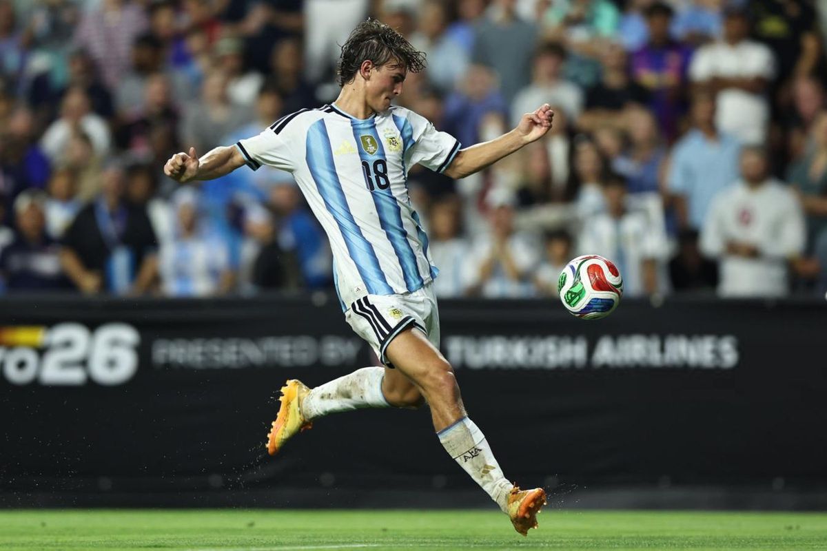 Nico Paz en el amistoso de Argentina contra Islandia. Nico Paz en el amistoso de Argentina contra Islandia.