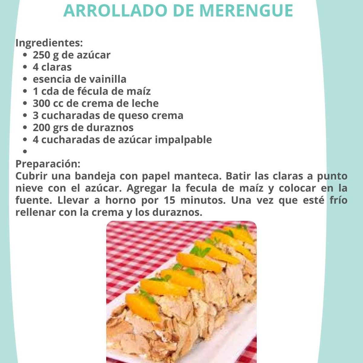 El paso a paso para hacer arrollado de merengue en casa. El paso a paso para hacer arrollado de merengue en casa.