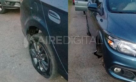Se iban de vacaciones y rompieron tres ruedas por una viga tirada en la autopista Santa Fe Rosario Se iban de vacaciones y rompieron tres ruedas por una viga tirada en la autopista Santa Fe Rosario