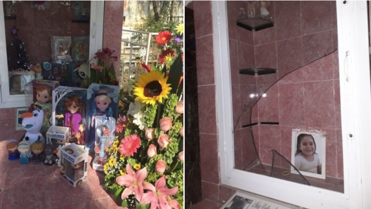 robo de varios juguetes que una familia dejó en la tumba de una niña