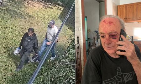 Las imágenes de cámaras de seguridad captaron a los dos agresores ingresando a la casa a reducir al dueño a golpes. Las imágenes de cámaras de seguridad captaron a los dos agresores ingresando a la casa a reducir al dueño a golpes.