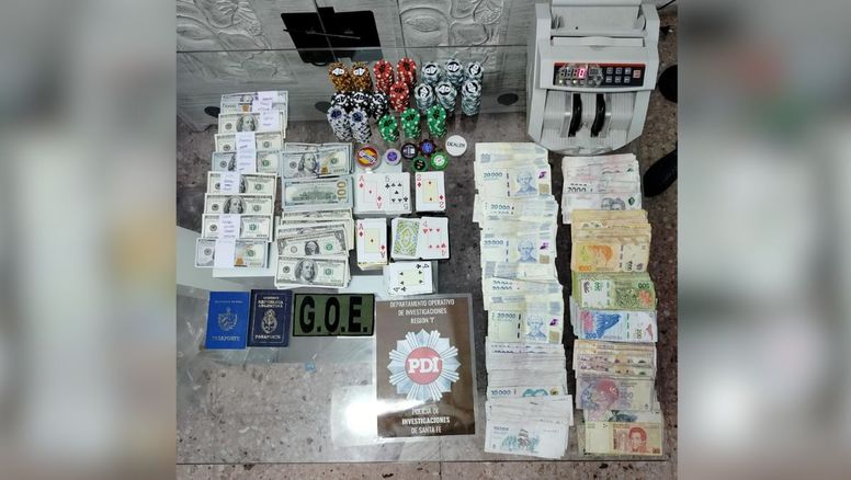Desbarataron una casa de apuestas ilegales en pleno Aristóbulo: drogas, dólares y fichas de póker