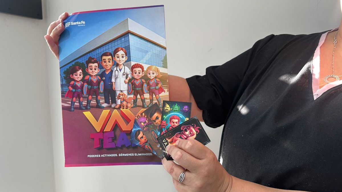 Así es el álbum de figuritas de la campaña Vax Team