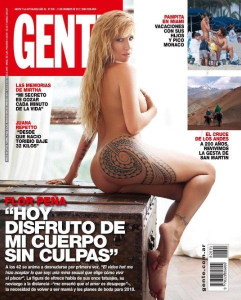 Flor Peña, desnuda para la tapa de una revista