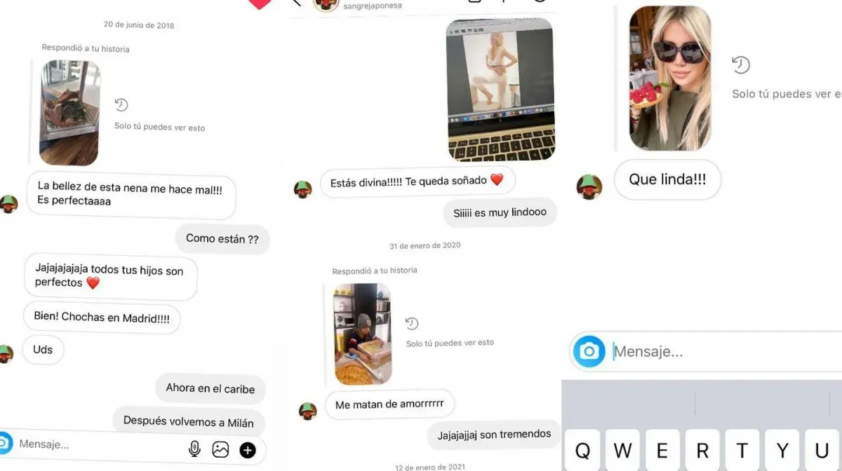 Hackearon a Wanda Nara y publicaron sus chats con la China Suárez.