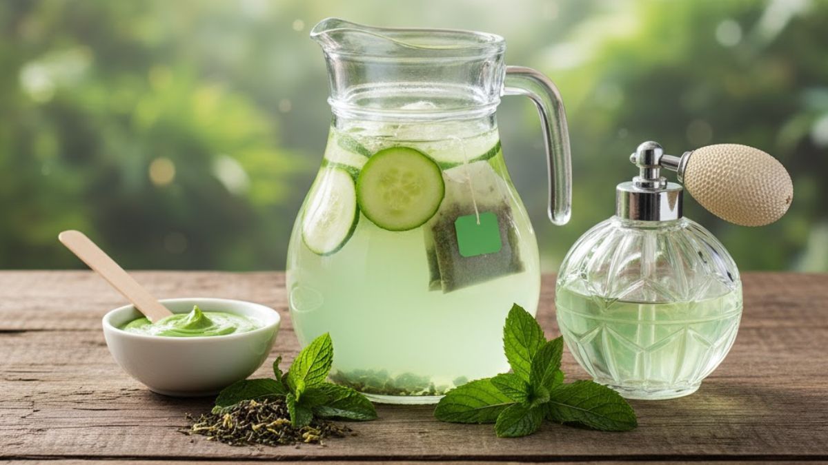 Cómo usar té verde y pepino en tu rutina.