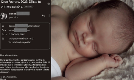 Creó un mail a nombre de su bebé para guardar sus recuerdos: Ojalá que pueda leerlos en unos años Creó un mail a nombre de su bebé para guardar sus recuerdos: Ojalá que pueda leerlos en unos años
