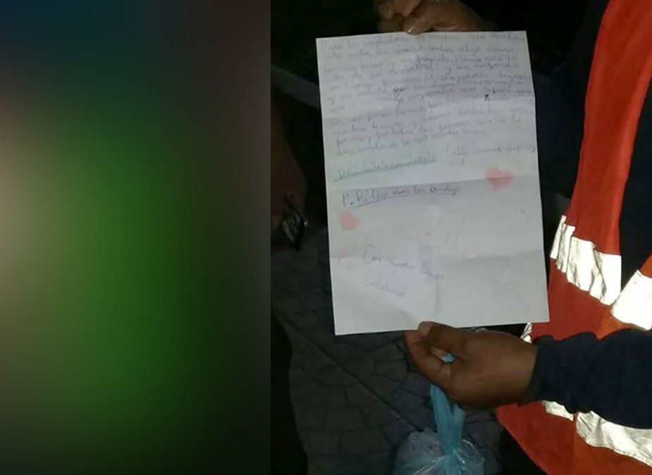 Niña sanjuanina le escribió una carta a los recolectores de residuos y les dio un curioso regalo