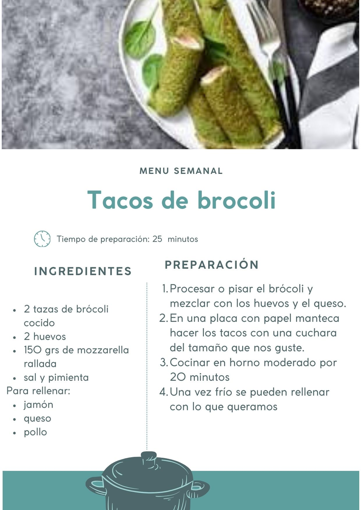 Los tacos de brócoli son una opción ideal para consumir vegetales de una manera más rica. Los tacos de brócoli son una opción ideal para consumir vegetales de una manera más rica.