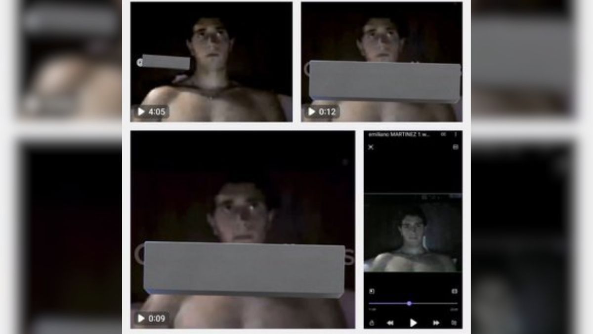 Capturas del video íntimo que se filtró del Dibu Martínez. Capturas del video íntimo que se filtró del Dibu Martínez. 