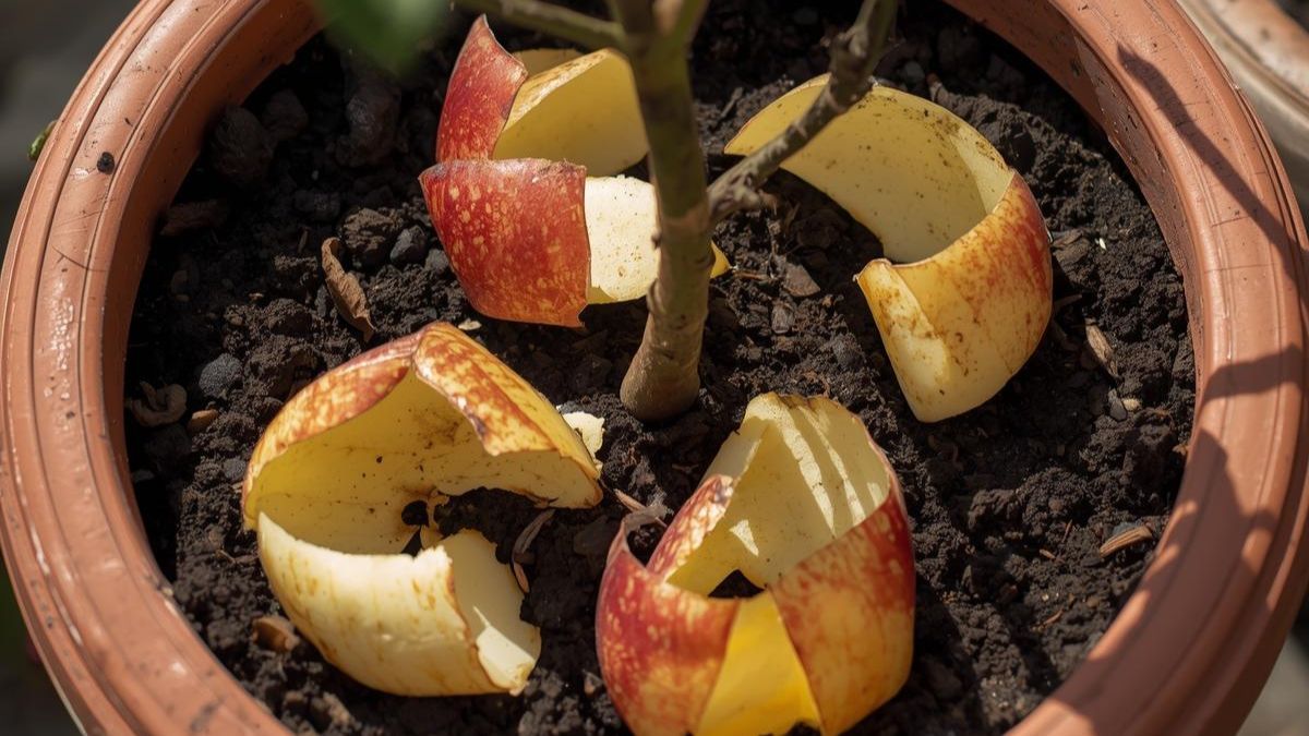 Para qué sirve enterrar cáscaras de manzana en la tierra de tus plantas.