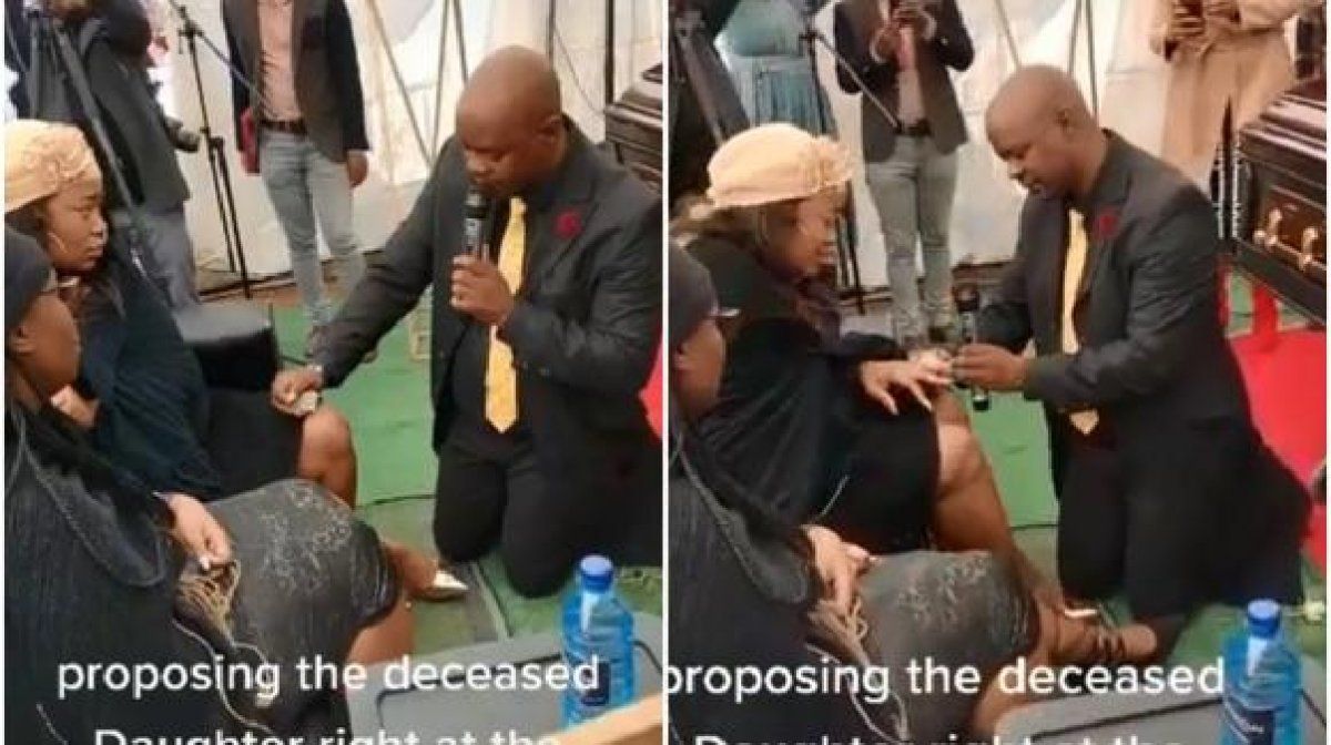 Un hombre se atreve a pedir matrimonio a una mujer en el velorio de su padre