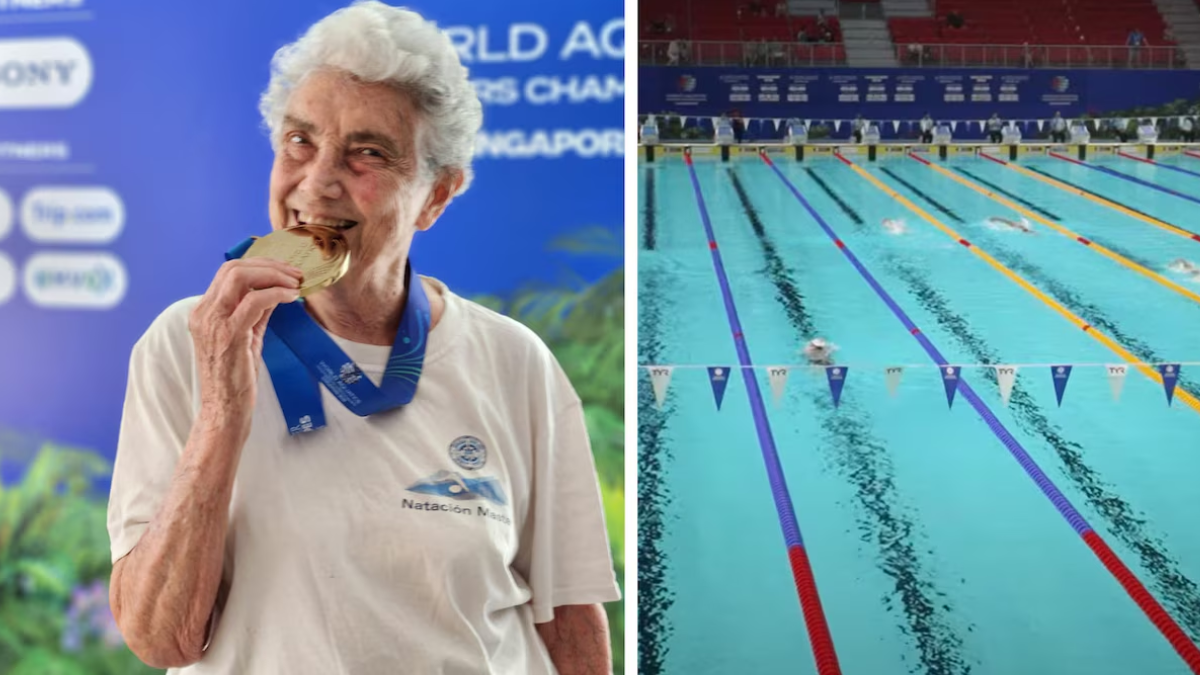 Elena Placci, nadadora argentina de 90 años, ganó dos medallas de oro en el World Aquatics Masters Championships de Singapur 2025.