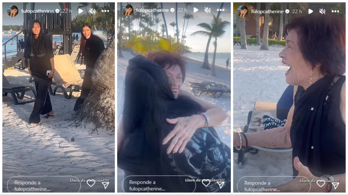 El video del emotivo reencuentro entre Catherine Fulop y su madre