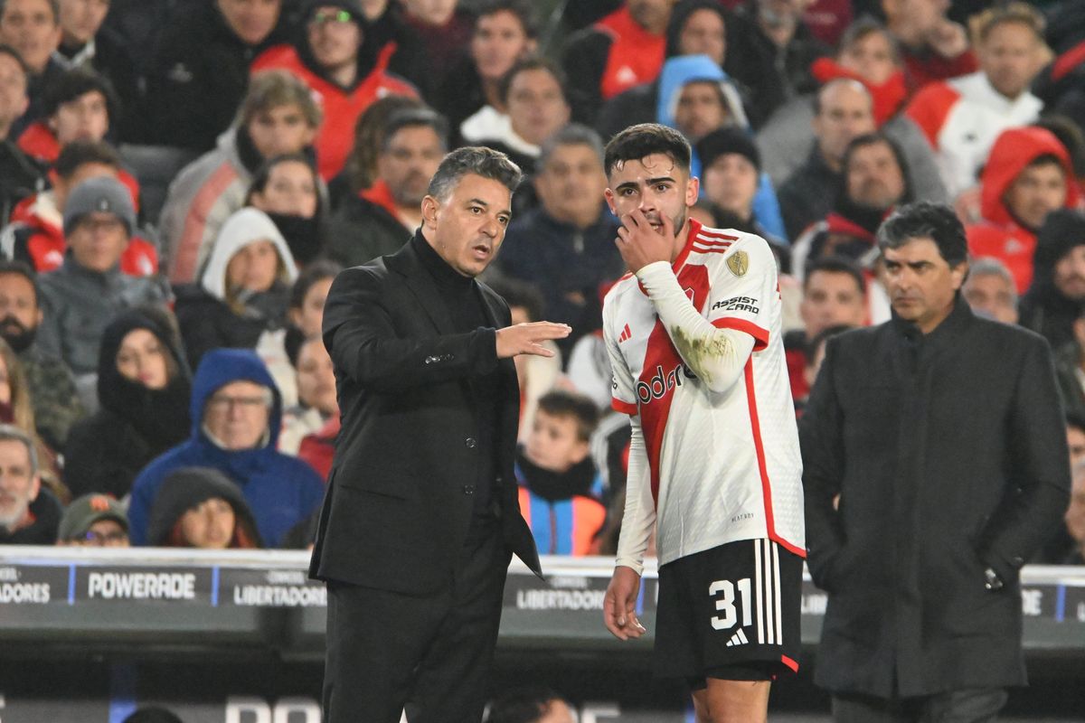Marcelo Gallardo, en el triunfo de River ante Talleres por los octavos de final de la Copa Libertadores.