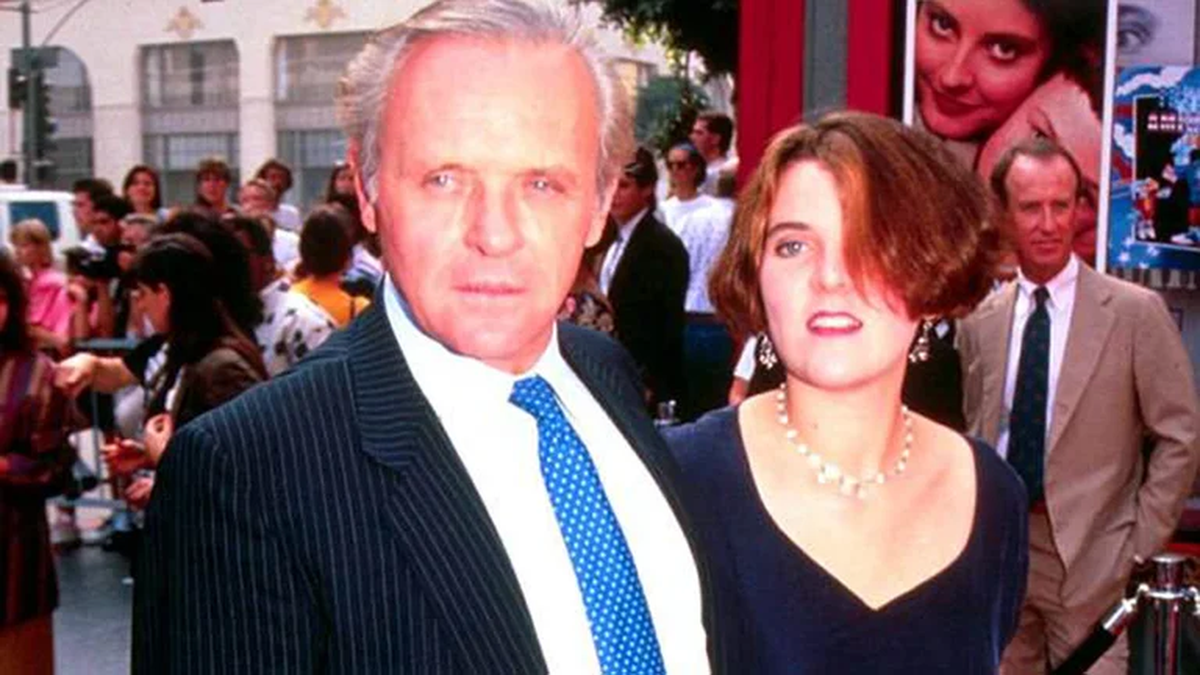 Anthony Hopkins con su hija Abigail, en uno de sus contados encuentros.
