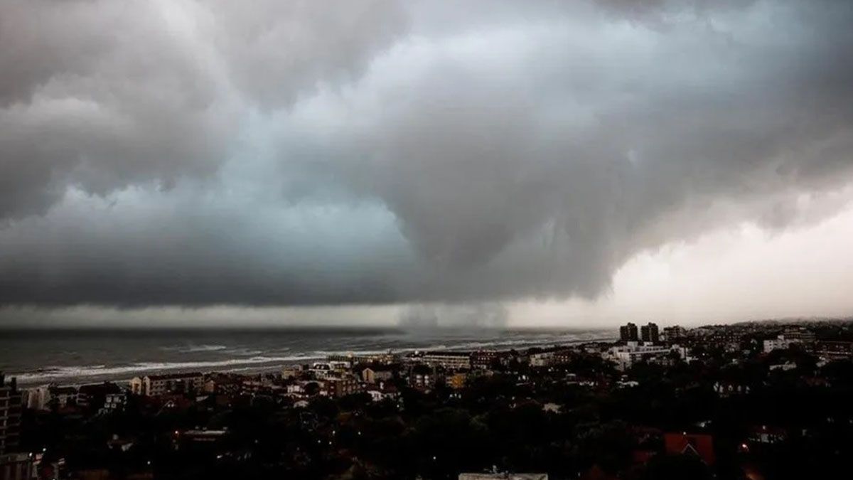 Tromba marina en Pinamar