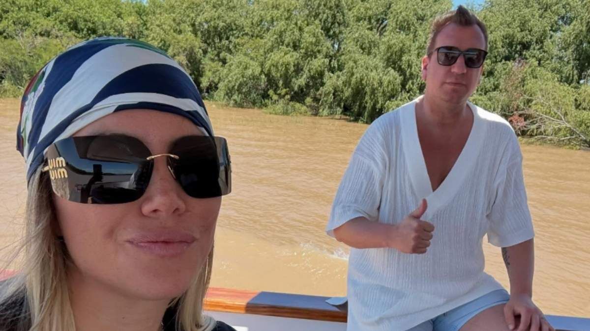 La expareja compartió una tarde agradable.