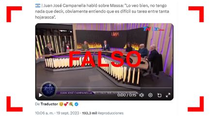 Desmienten dichos de Juan José Campanella sobre Sergio Massa. Desmienten dichos de Juan José Campanella sobre Sergio Massa.