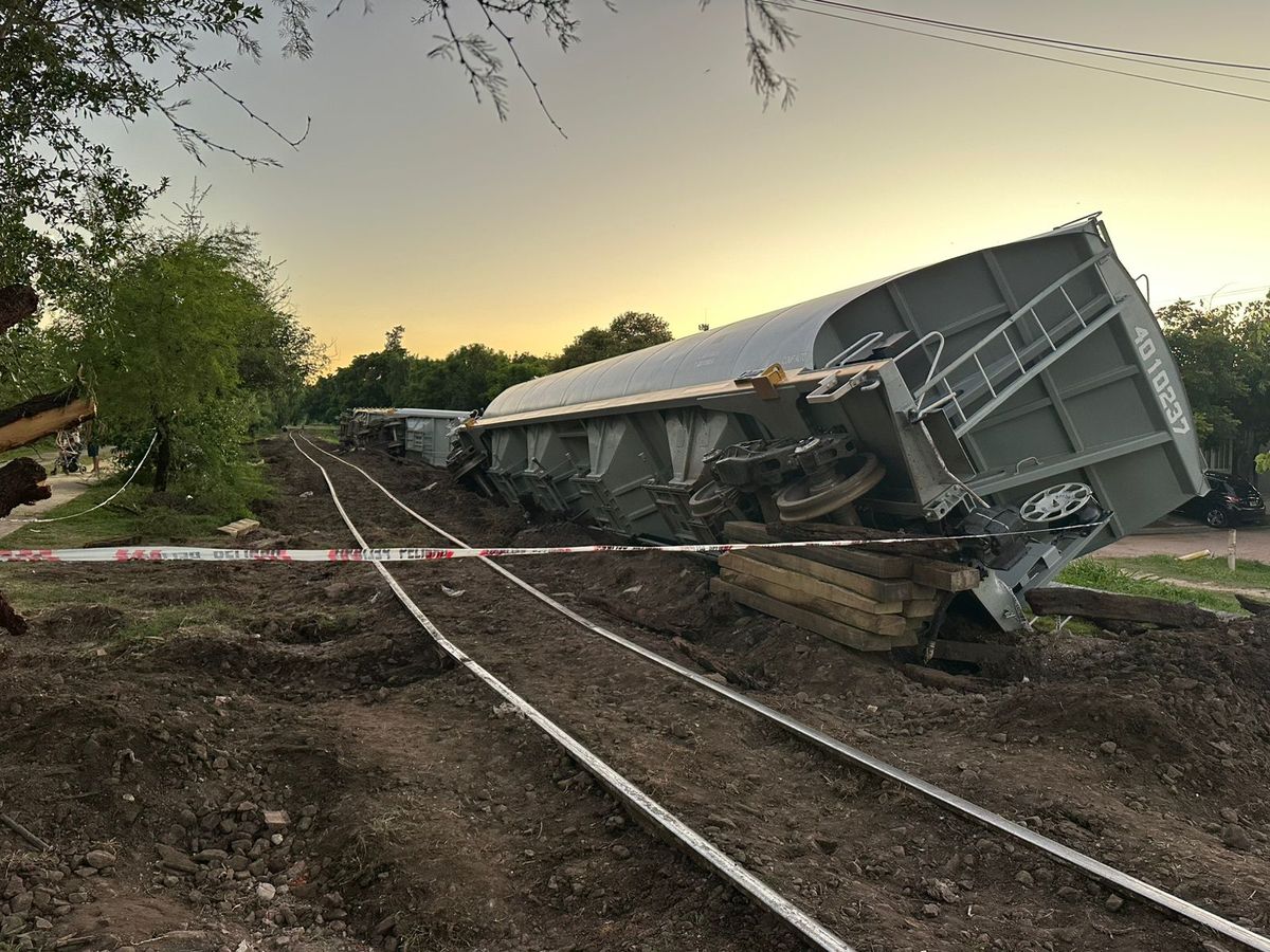 Así se encuentra el Belgrano Cargas que descarriló en la ciudad de Santa Fe.