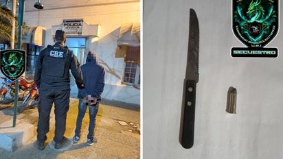 Andaba caminando por Santa Fe con un cuchillo escondido y un proyectil en la mano