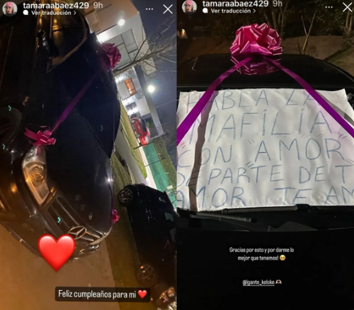 L-Gante le envió un auto de lujo a Tamara Báez por su cumpleaños. L-Gante le envió un auto de lujo a Tamara Báez por su cumpleaños.