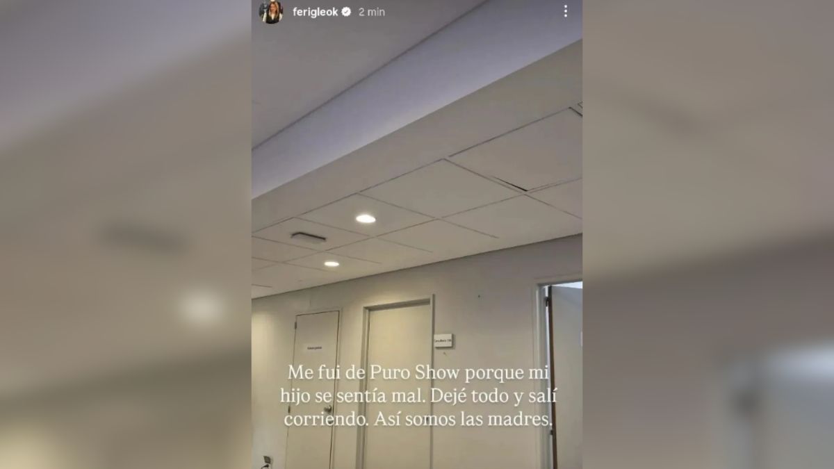 A trav&eacute;s de una historia de Instagram, Fernanda Iglesias asegur&oacute; que se fue del programa por la salud de su hijo.