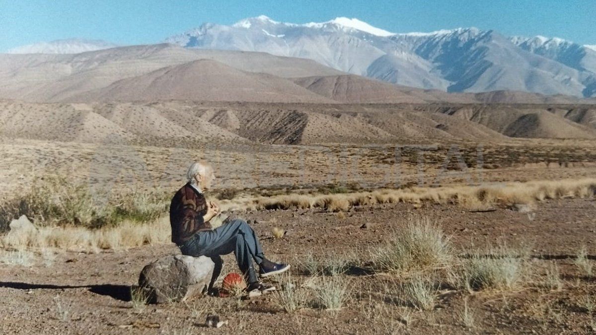 El abuelo de Jorge Rodríguez Zia. A sus 89 años, en el primer cruce, recitando poesías.