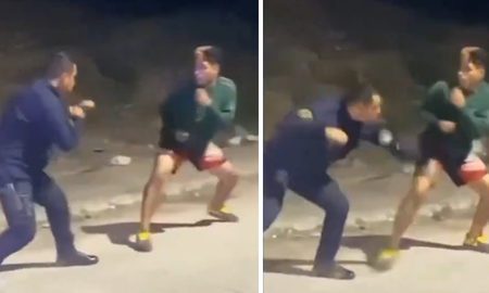 Un policía bonaerense se enfrentó mano a mano con un ladrón en San Martín, Buenos Aires. Un policía bonaerense se enfrentó mano a mano con un ladrón en San Martín, Buenos Aires.