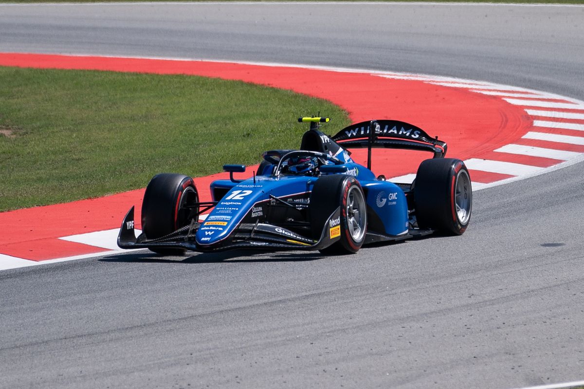 Franco Colapinto en el circuito de Cataluña.