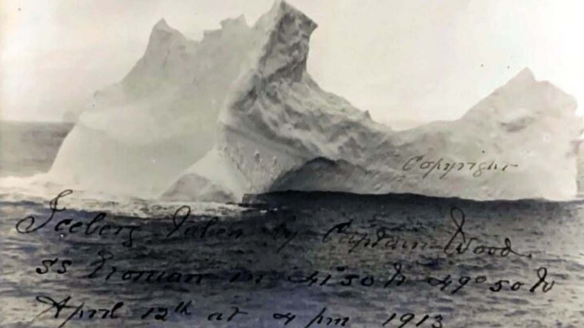Tras 108 años, salió a la luz fotografía del iceberg que hundió al Titanic y la van a subastar