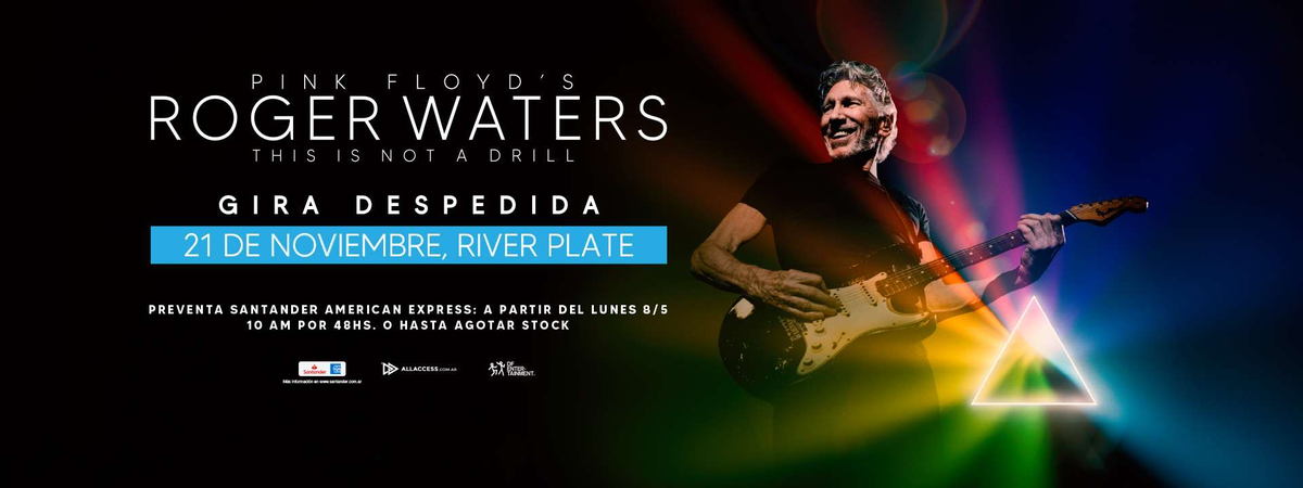 Roger Waters dará un show en el Monumental el 21 de noviembre.