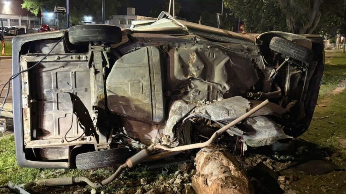 As&iacute; qued&oacute; el veh&iacute;culo tras el accidente.