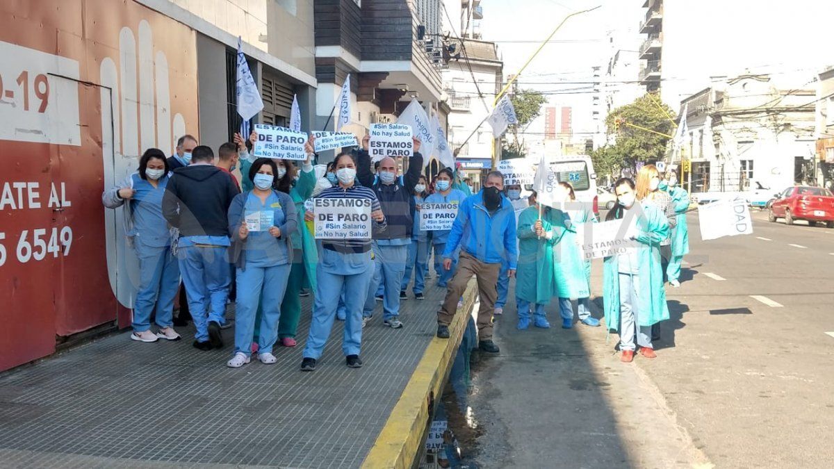 Protesta en el Sanatorio Diagnóstico.