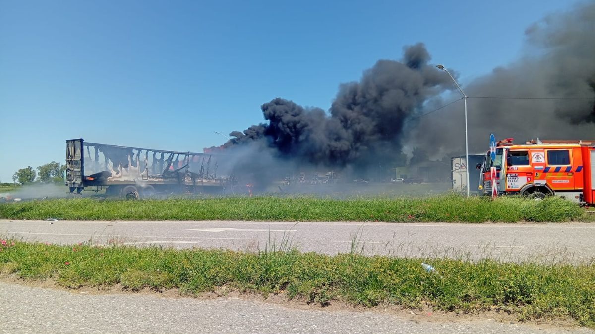 En el lugar trabaja personal de los Bomberos para apagar el fuego y personal de salud. En el lugar trabaja personal de los Bomberos para apagar el fuego y personal de salud.