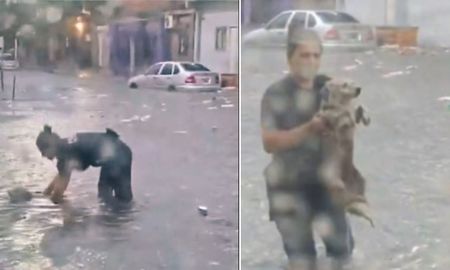 Una mujer policía se hizo viral tras rescatar a un perro que se estaba ahogando en Buenos Aires. Una mujer policía se hizo viral tras rescatar a un perro que se estaba ahogando en Buenos Aires.