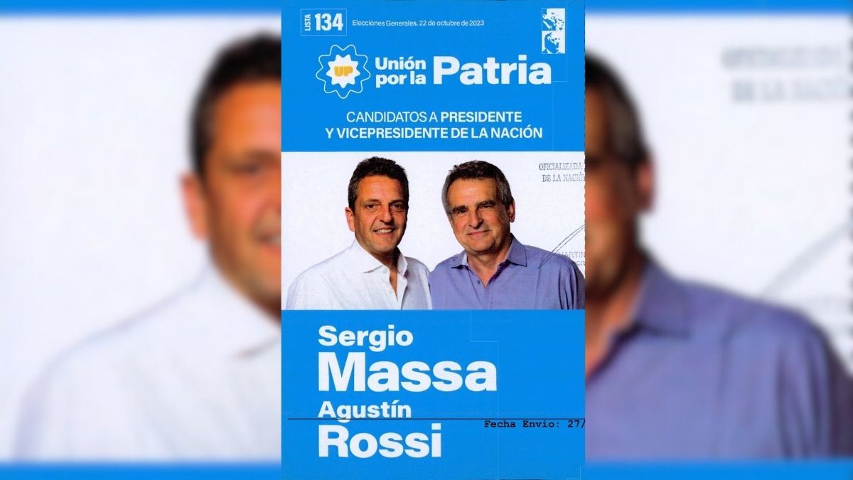 La boleta que Sergio Massa utilizó para las elecciones generales será válida para el balotaje 2023. La boleta que Sergio Massa utilizó para las elecciones generales será válida para el balotaje 2023.