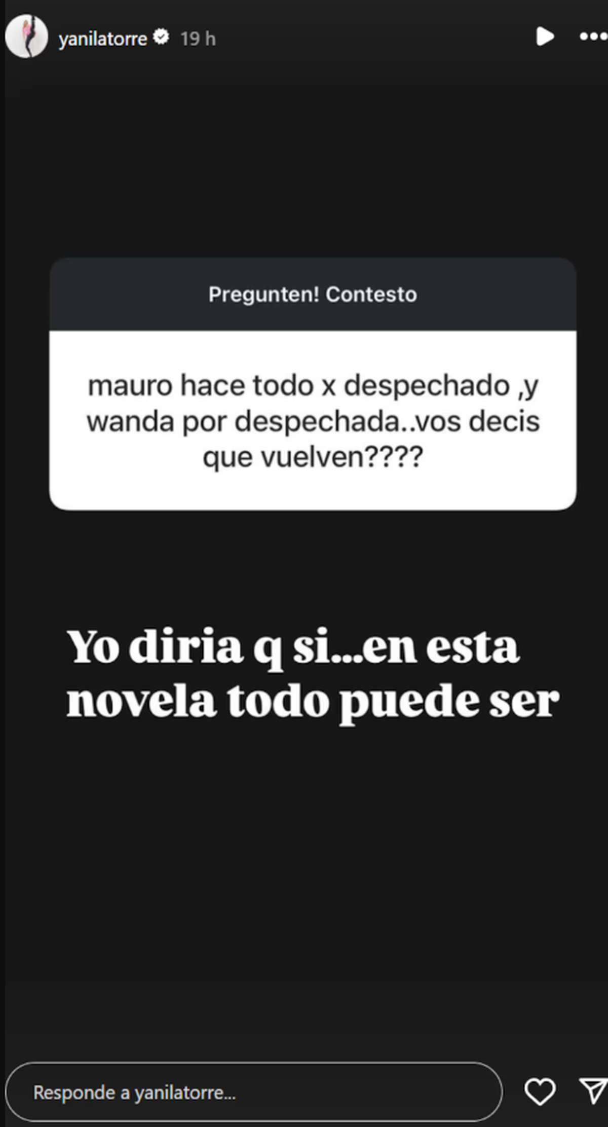 Yanina lo dijo: ¿y si vuelven en un futuro? Yanina lo dijo: ¿y si vuelven en un futuro?
