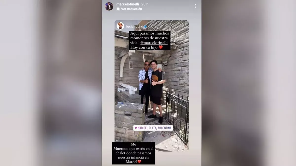 Marcelo Tinelli se emocion&oacute; con una foto del Tirri y su hijo Francisco.