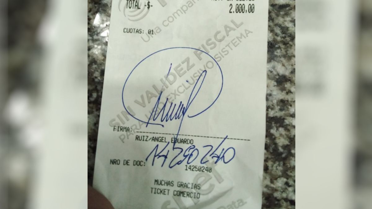 El ticket de la compra fue fundamental para cotejar la identidad del cliente