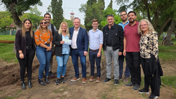 Michlig junto a González y la intendente de Ceres, Alejandra Dupouy, desarrollaron una nutrida agenda institucional.